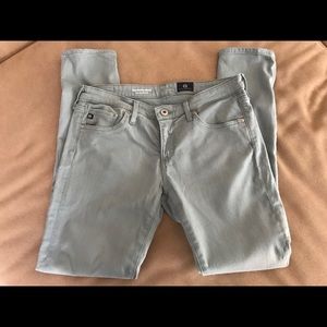 AG The Stevie Ankle Slim Straight Teal 28R Pants